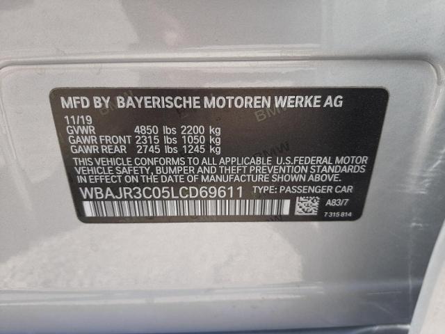 2020 BMW 530 I WBAJR3C05LCD69611