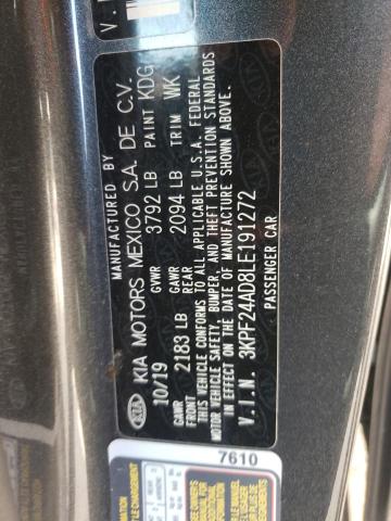 2020 KIA FORTE FE 3KPF24AD8LE191272