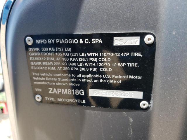 2018 VESPA SPRINT 150 ZAPM818G0J5800236