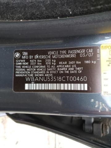 WBANU53518CT00460 BMW 528 I