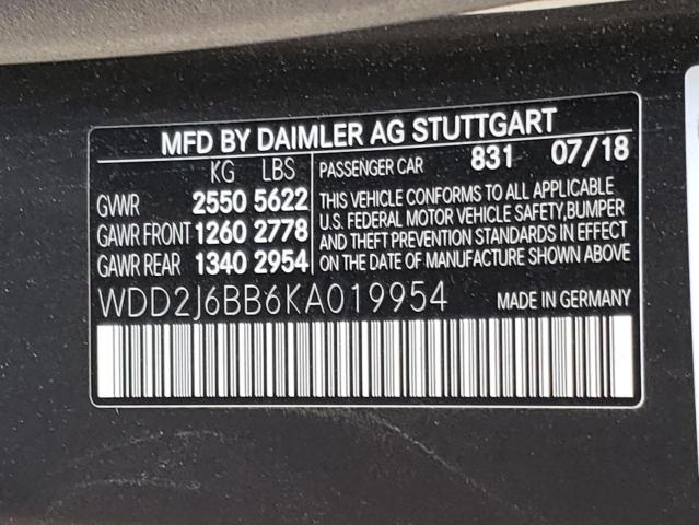 2019 MERCEDES-BENZ CLS AMG 53 WDD2J6BB6KA019954