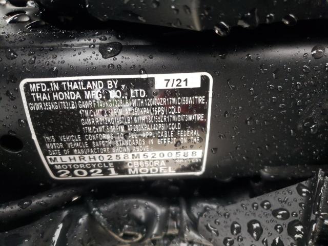 2021 HONDA CB650 RA MLHRH0258M5200588