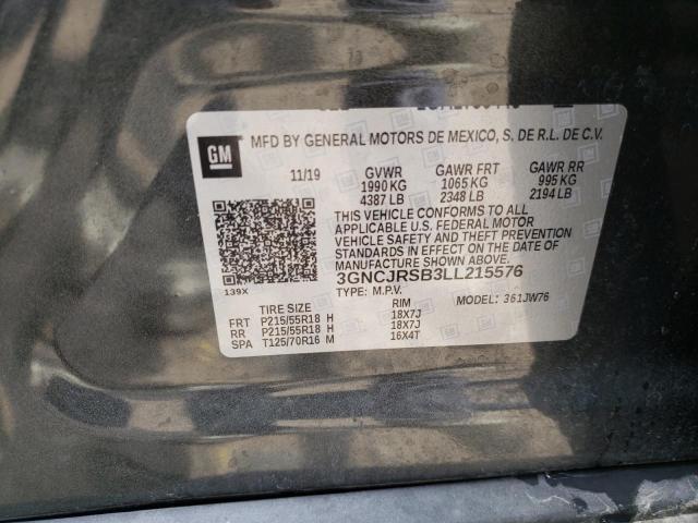 2020 CHEVROLET TRAX PREMI 3GNCJRSB3LL215576