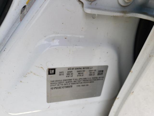 1G1PG5SC1C7386978 Chevrolet Cruze Lt 2012. Фото: 9