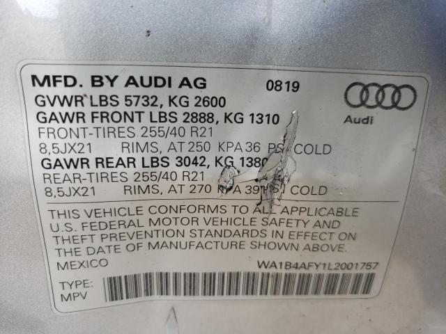 2020 AUDI SQ5 PREMIU WA1B4AFY1L2001757