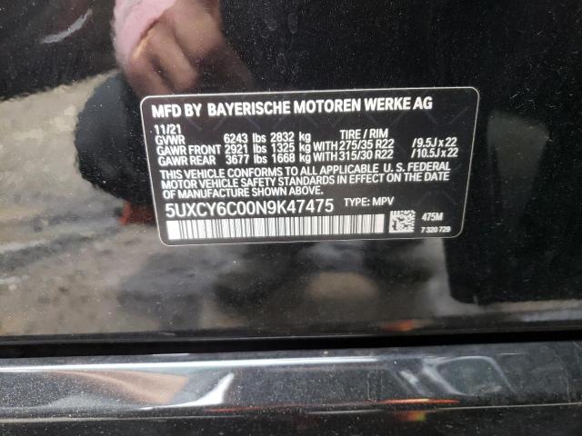 2022 BMW X6 XDRIVE4 5UXCY6C00N9K47475