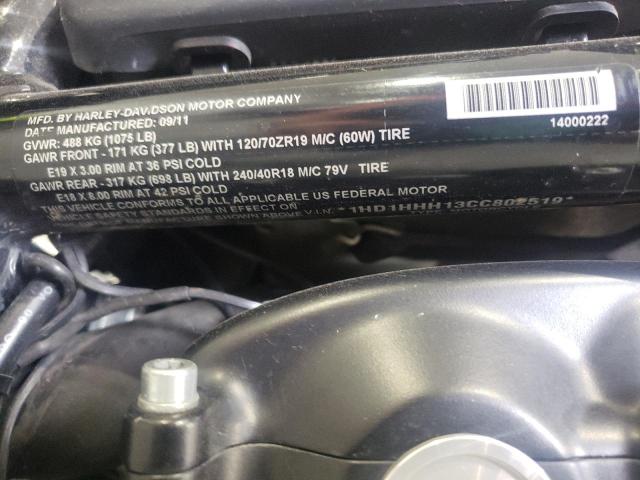 2012 HARLEY-DAVIDSON VRSCDX NIG 1HD1HHH13CC802519