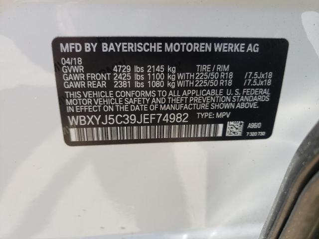 VIN WBXYJ5C39JEF74982 2018 BMW X2, Xdrive28I no.10