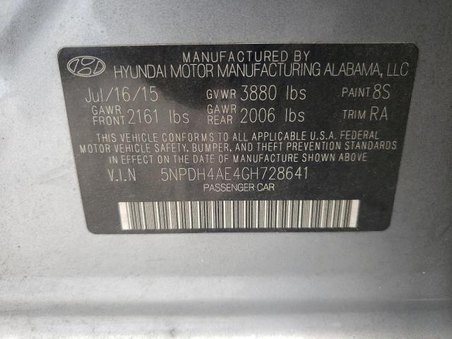 5NPDH4AE4GH728641 Hyundai Elantra Se 2016. Фото: 9