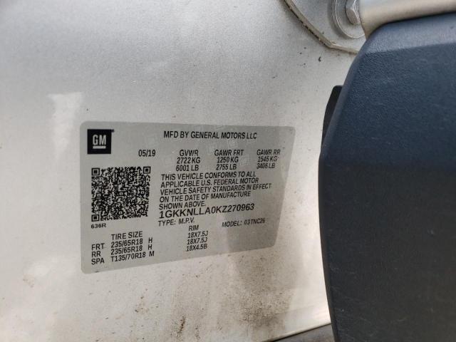 2019 GMC ACADIA 1GKKNLLA0KZ270963