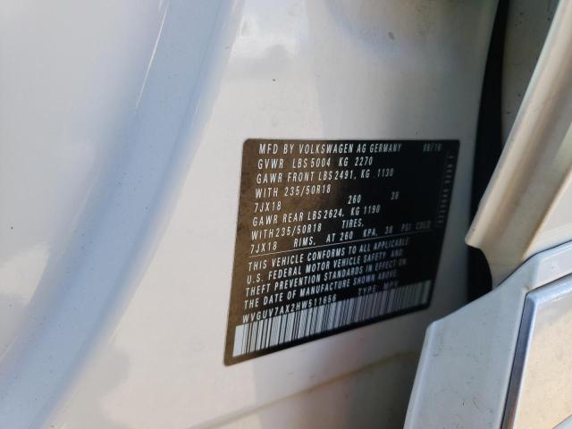 2017 VOLKSWAGEN TIGUAN SPO WVGUV7AX2HW511656