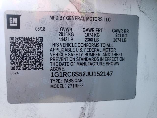 VIN 1G1RC6S52JU152147 2018 Chevrolet Volt, LT no.10