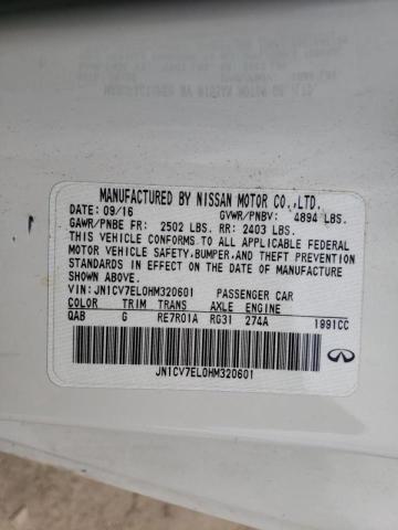 2017 INFINITI Q60 BASE JN1CV7EL0HM320601