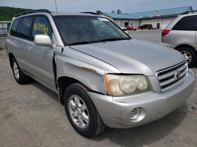 Salvage cars for sale from Copart Grantville, PA: 2002 Toyota Highlander