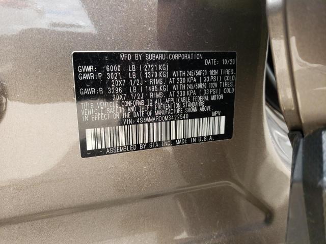 2021 SUBARU ASCENT TOU 4S4WMARD0M3422540