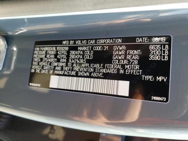 2020 VOLVO XC90 T8 MO YV4BR0CK8L1559299
