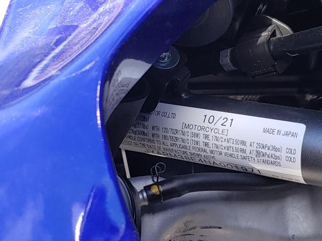 2022 YAMAHA YZFR7 JYARM38E4NA001971