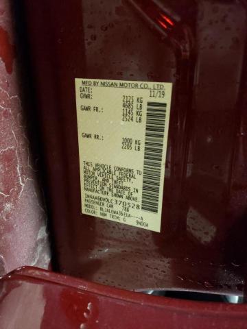 2020 NISSAN MAXIMA SL 1N4AA6DV0LC370528