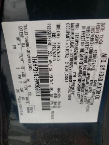 1FAHP35N59W206001 Ford Focus Se 2009. Фото: 9