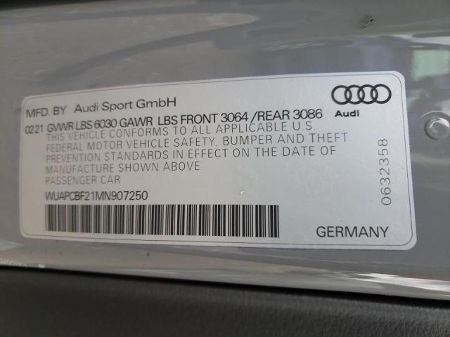 2021 AUDI RS7 WUAPCBF21MN907250
