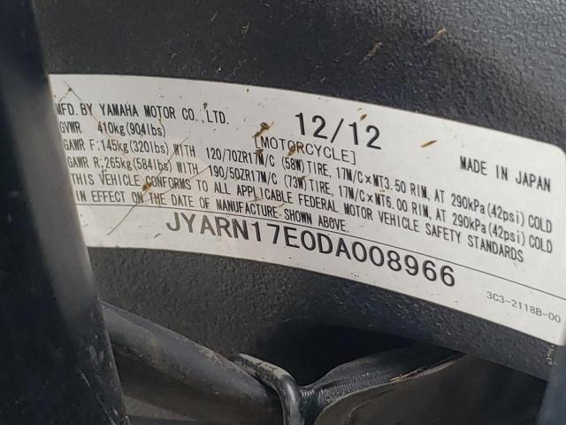 2013 YAMAHA FZ1 S JYARN17E0DA008966
