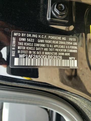 2016 PORSCHE MACAN TURB WP1AF2A50GLB93928