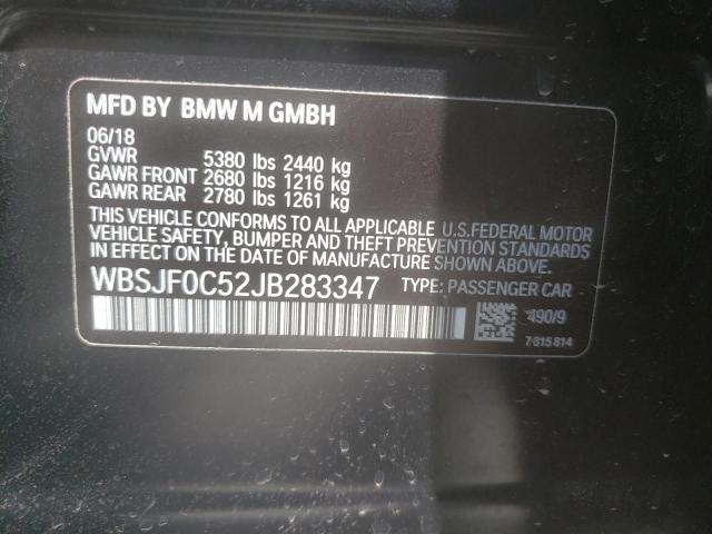2018 BMW M5 WBSJF0C52JB283347