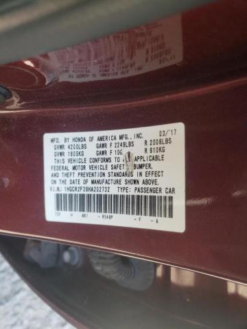 1HGCR2F39HA202732 Honda Accord Lx 2017. Фото: 9