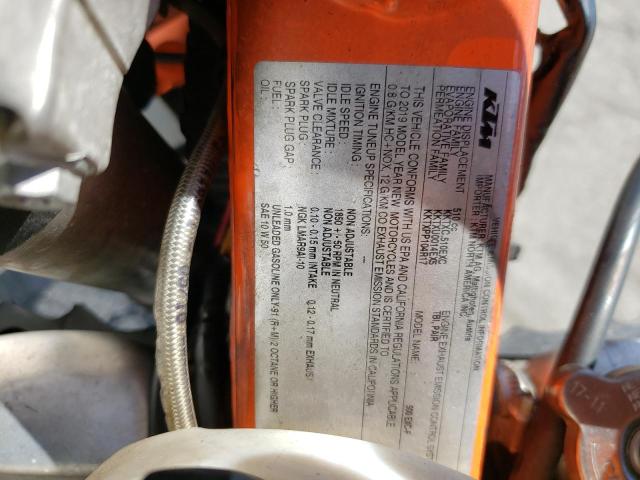2019 KTM 500 EXC-F VBKEXL409KM421657