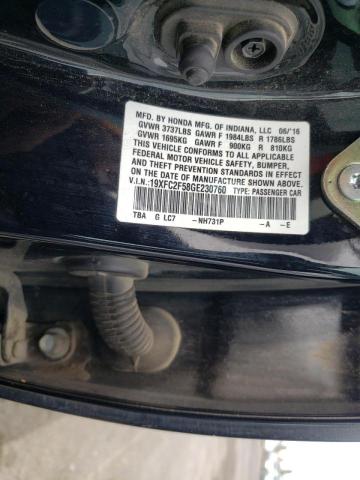 19XFC2F58GE230760 Honda Civic Lx 2016. Фото: 9