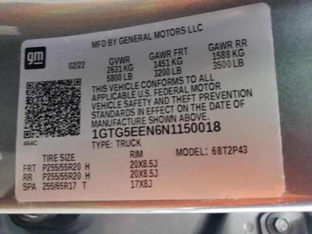 2022 GMC CANYON DEN 1GTG5EEN6N1150018