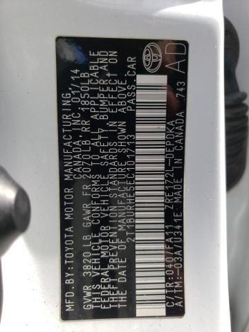 2T1BURHE5EC101713 Toyota Corolla L 2014. Фото: 9