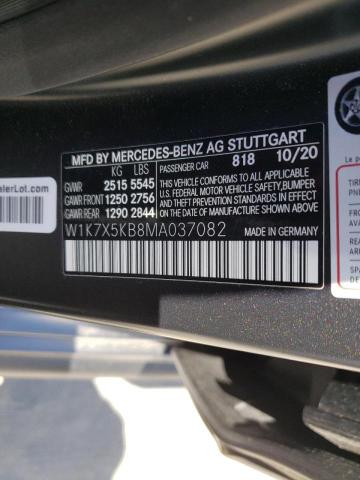 2021 MERCEDES-BENZ AMG GT 43 W1K7X5KB8MA037082