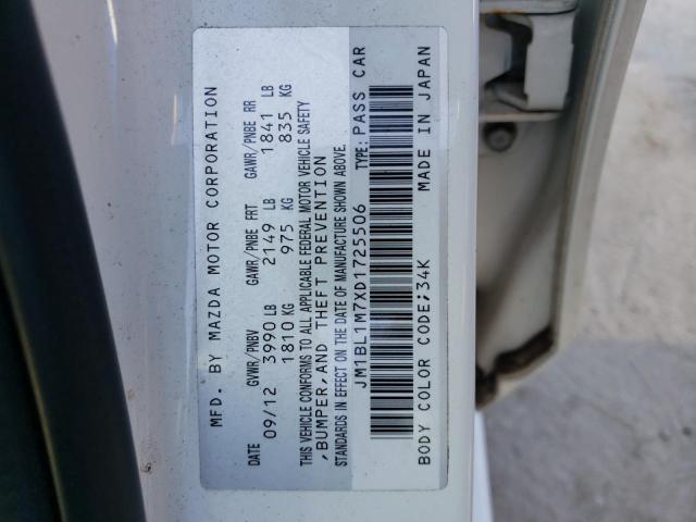 JM1BL1M7XD1725506 Mazda 3 I 2013. Фото: 9