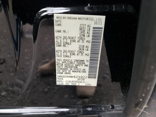 2022 NISSAN FRONTIER 1N6ED1FK4NN621922