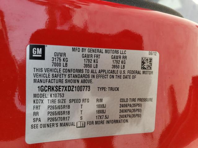 1GCRKSE7XDZ100773 Chevrolet Silverado 2013. Фото: 9