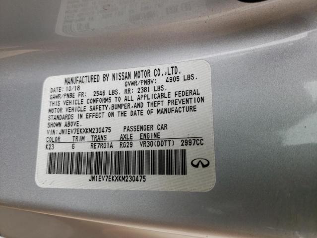 2019 INFINITI Q60 PURE JN1EV7EKXKM230475