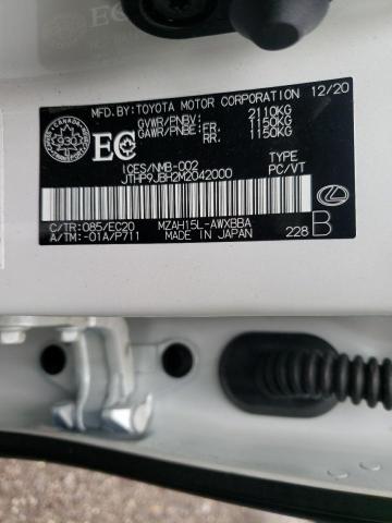 2021 LEXUS UX 250H JTHP9JBH2M2042000