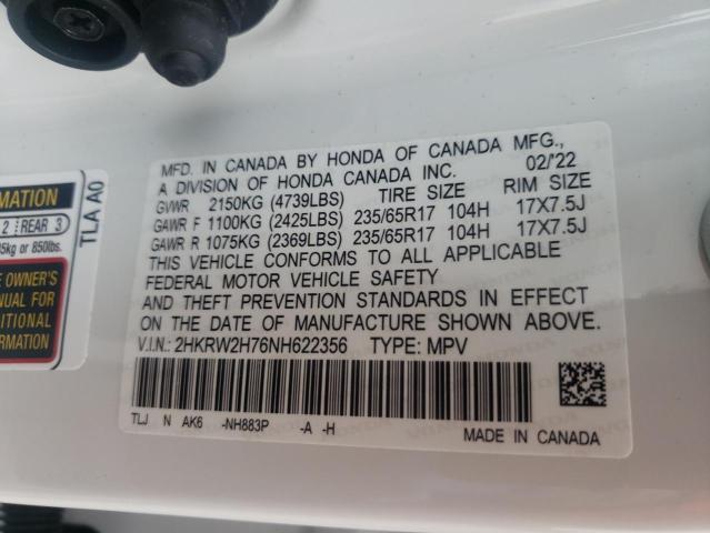 2022 HONDA CR-V SE - 2HKRW2H76NH622356