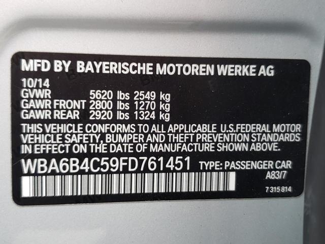 2015 BMW ALPINA B6 WBA6B4C59FD761451