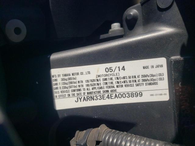 2014 YAMAHA FZ09 JYARN33E4EA003899