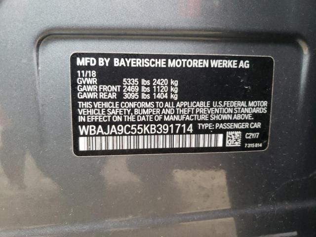 2019 BMW 530E WBAJA9C55KB391714
