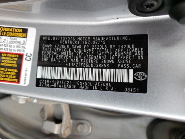 2020 TOYOTA AVALON XSE 4T1FZ1FB6LU038856