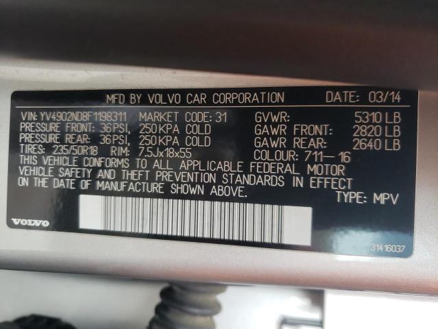 2015 VOLVO XC70 T6 PL YV4902ND8F1198311
