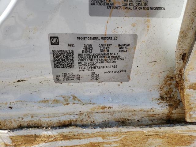 2022 CHEVROLET SILVERADO - 1GC5YNE72NF122798