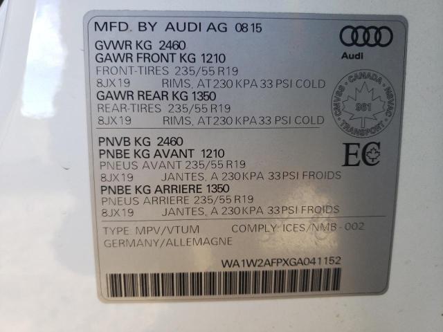 2016 AUDI Q5 TECHNIK WA1W2AFPXGA041152