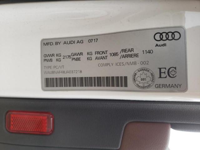 2018 AUDI A4 PROGRES WAUBNAF48JA037218