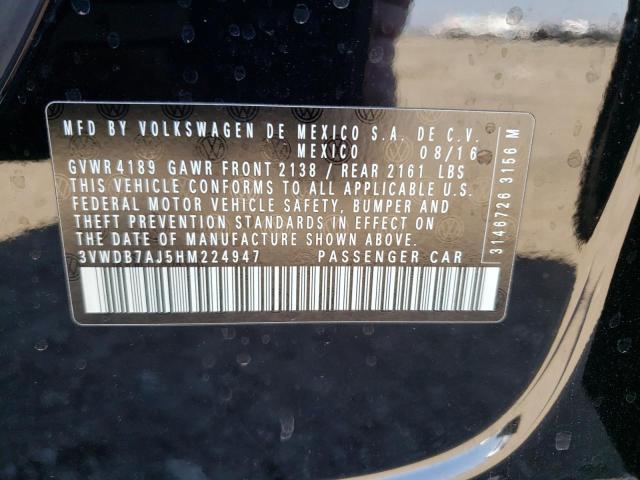 3VWDB7AJ5HM224947 Volkswagen Jetta Se 2017. Фото: 9