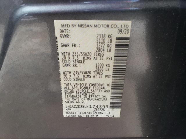 2020 NISSAN 210 5N1AZ2DJ8LN174393