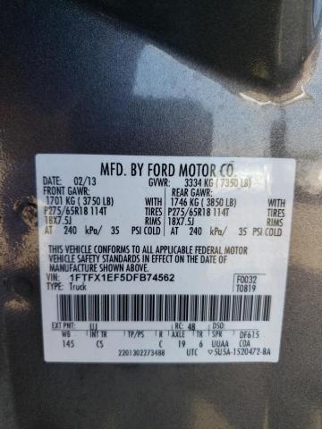 1FTFX1EF5DFB74562 Ford F150 Super 2013. Фото: 9